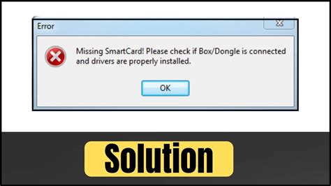 Missing SmartCard Problem Solutions YouTube