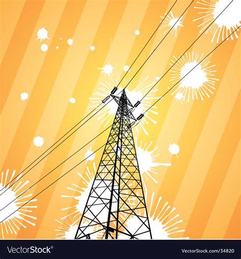 Electricity pylon Royalty Free Vector Image - VectorStock