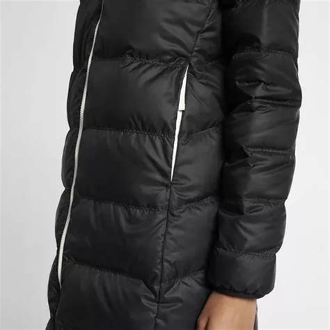 Campera Reversible Nike Parka Pluma Negra Inflable Mujer En Venta En