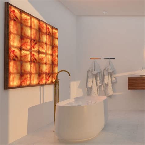 Bathroom salt wall decor in 2024 | Himalayan salt room, A frame house, Salt room