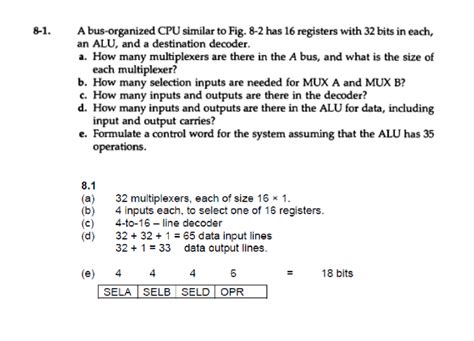 A Busorganized Cpu Similar To Fig Has Registers With Bits