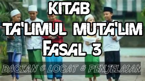 Kitab Ta Limul Muta Alim Bahasa Sunda Pasal Bagian Logat