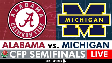 Alabama Vs Michigan Live Streaming Scoreboard Play By Play Highlights 2024 Cfp Semifinal On