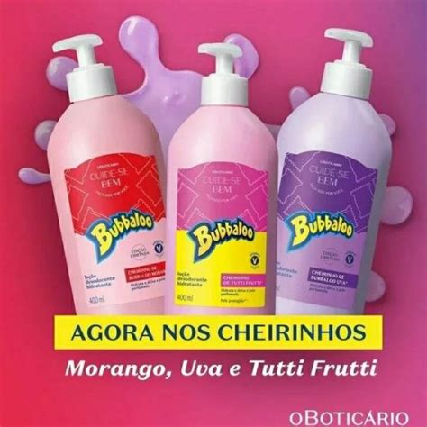 Imagem Dos Produtos Da Linha Cuide Se Bem Bubbaloo Nos Cheiros Tutti