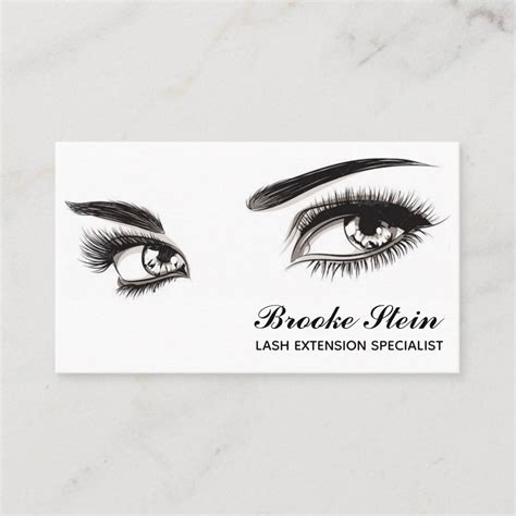 Eyelash Extension Business Card Zazzle