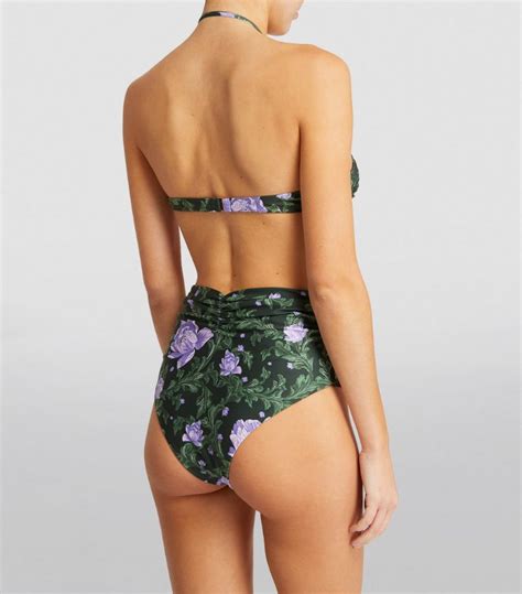 Womens Agua By Agua Bendita Green High Waist Vaiv N Bikini Bottoms