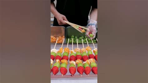 알록달록 상큼 폭발 명동 과일 탕후루🍓 Amazing Super Sweet Fruits Tanghulu Korean Street Food Youtube