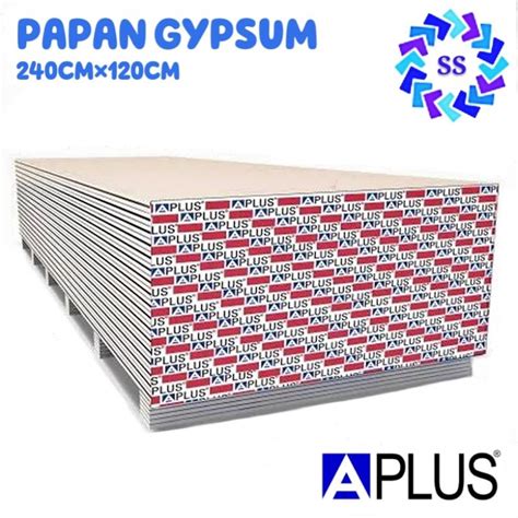 Jual Papan Plafon Gypsum A Plus Mm Cm X Cm Shopee Indonesia