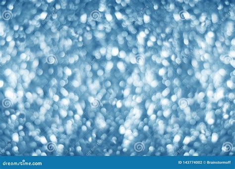 Blurred Lifgt Blue Shiny Glitter Bokeh Background Defocused Soft Blue