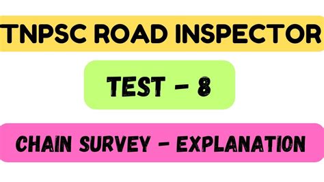 Tnpsc Road Inspector Test Batch Chain Survey Explanation Video