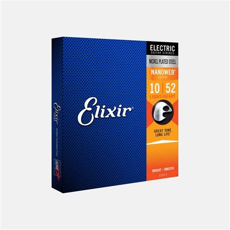 Elixir nanoweb nickel plated steel Light Heavy 10-52 - Guitar Tech