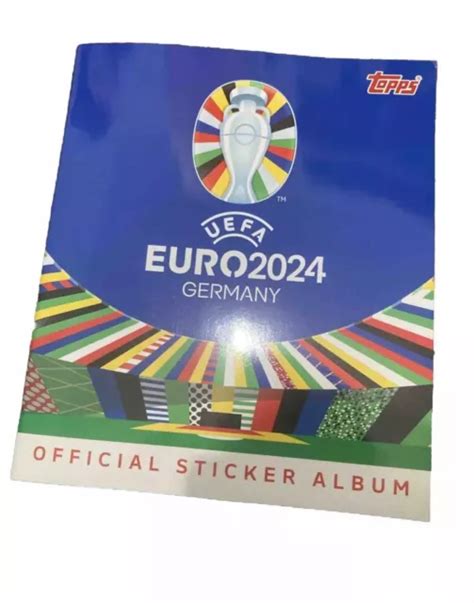 TOPPS EURO 2024 Germany Official Football Sticker Book Album 6 Free