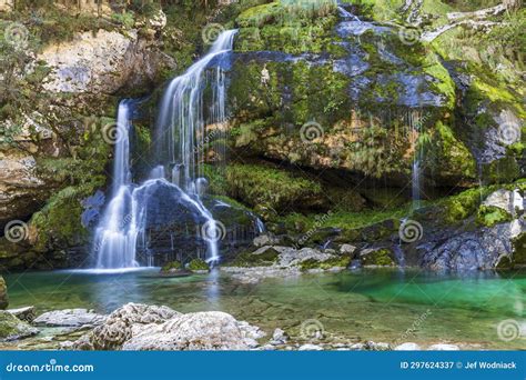 Virje Waterfall Slap Virje In Slovenia Near Bovec Julian Alps Stock