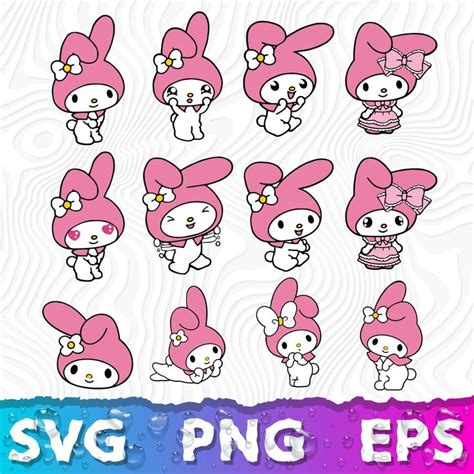 My Melody SVG Sanrio SVG My Melody Cricut My Melody PNG Inspire