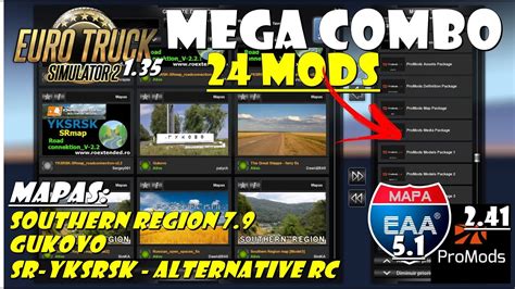 ETS 2 1 35 Novos Mapas no Mega Combo do Promods 2 41 Atualizações