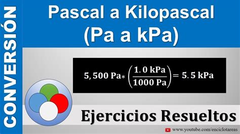 Pascal a Kilopascal (Pa a kPa) - YouTube