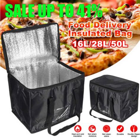 Large Food Delivery Insulated Bag Pizza Takeaway Thermal Warm Cold Ruck Pouch Uk Ebay