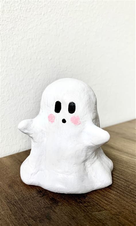 Cute Ghost Halloween Airdry Clay Diy In