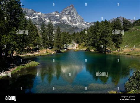 Lago Blu Lac Du Layet Breuil Cervinia Valtournenche Valle D Aosta