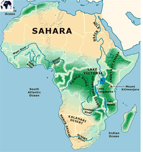 Regions Of Africa Labeled