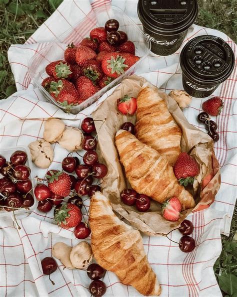 Flatlay Croissants Strawberry Food Instagram Inspiration Food Photography Flatlays Food