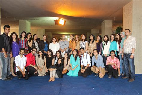 Participating students with Sohail Javed, Sadia Kausar, Neha Asim