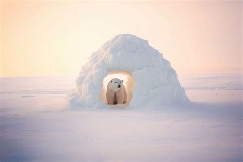 Polar bear snow wildlife outdoors. | Free Photo - rawpixel