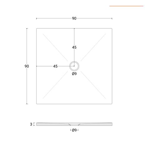 Piatto Doccia Quadrato 90x90 Cm In Ceramica Cipria Uniko Di Azzurra