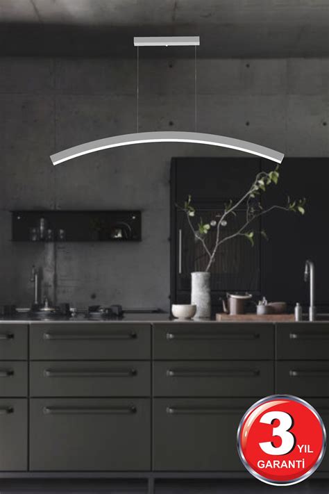 Hegza Lighting Luna Gri Kasa Beyaz I K Ledli Modern Led Avize