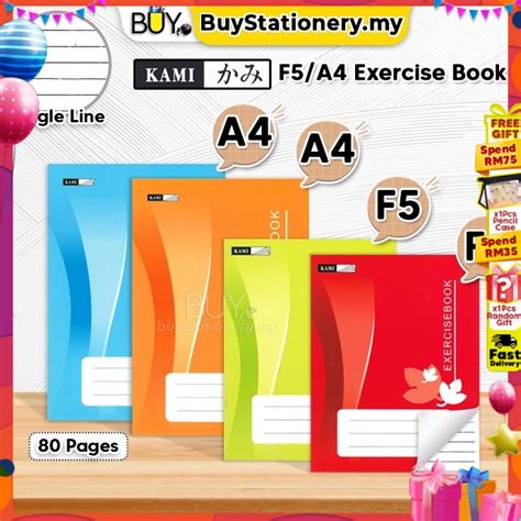 Kami F A Exercise Book Notebook Buku Nota Gsm Pages Single