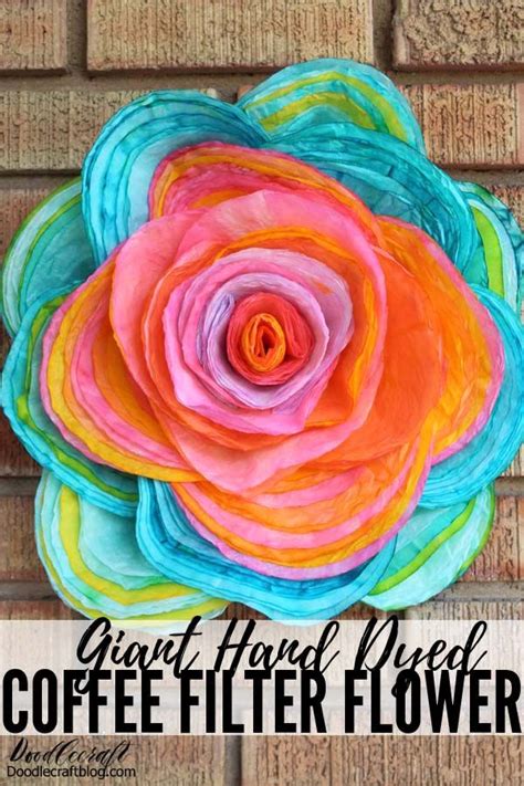 Giant Handmade Coffee Filter Flower Rose Tutorial