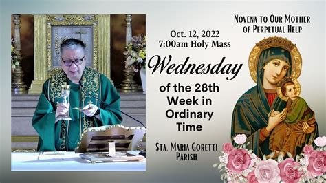 Oct Rosary And Am Holy Mass On Wednesday Of The Th