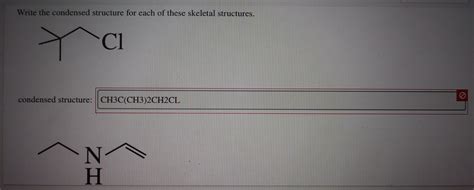 Answered Write The Condensed Structure For Each Bartleby