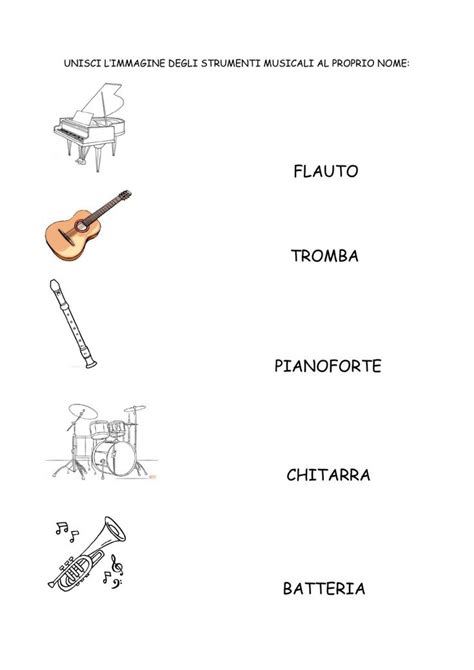 Gli Strumenti Musicali Interactive Worksheet