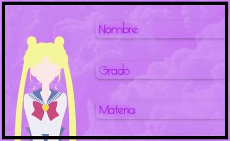 Escolar Sailor Moon Etiquetas Sailor Moon Imprimir Sobres Portadas