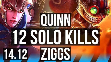 Quinn Vs Ziggs Mid Solo Kills Legendary K Dmg Euw