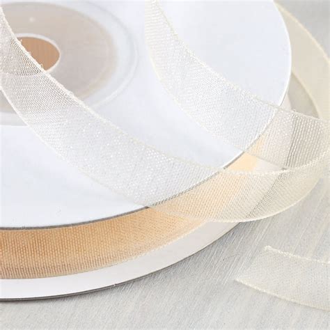 Ivory Sheer Organza Ribbon Ribbon And Trims Craft Supplies