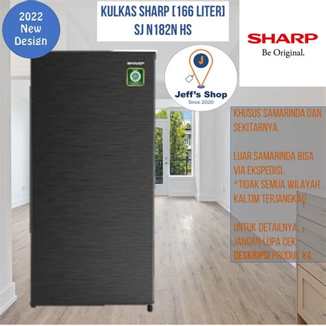 Jual Sharp Kulkas Pintu Liter Sj N N Hs Shopee Indonesia