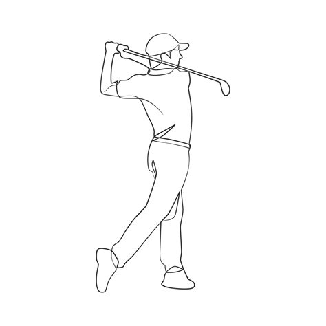 easy golf drawing 10