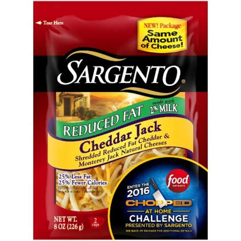 Sargento Reduced Fat Shredded Cheddar Jack Cheese Oz Ralphs