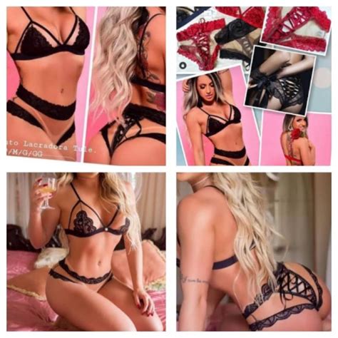 Conjunto Lacradora Lingerie Sexy Shopee Brasil