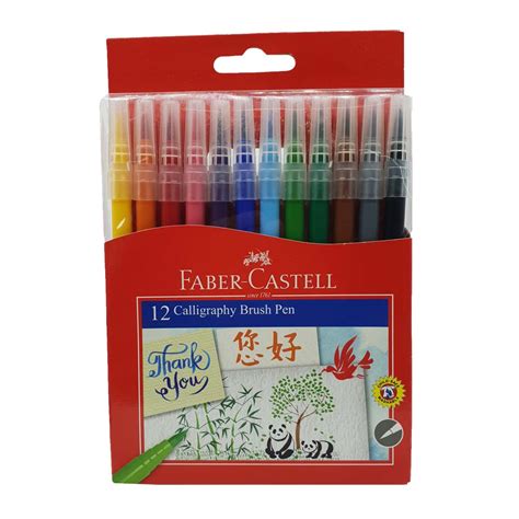 Faber-Castell 12 Colors Calligraphy Brush Pen Set - Department Store ...