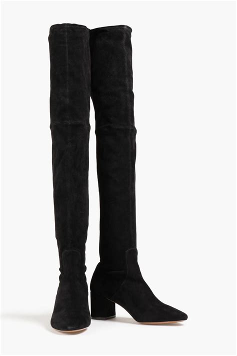 Maje Faeni Stretch Suede Over The Knee Boots Sale Up To 70 Off The