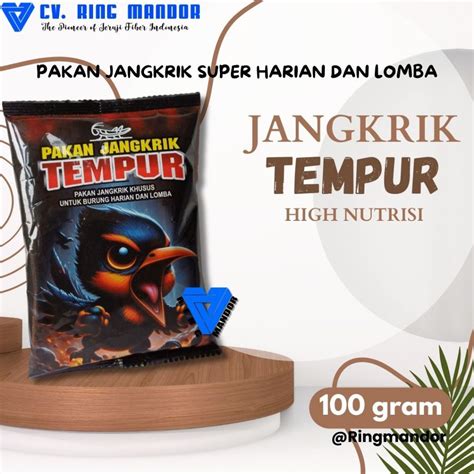 Jual Pakan Jangkrik TEMPUR Untuk Burung Murai Batu Kacer Cucak Ijo 100