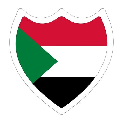 Premium Vector Sudan Flag In Design Shape Flag Of Sudan