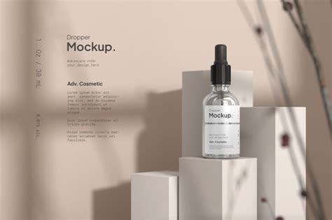 Premium PSD | Skin care packaging design mockup