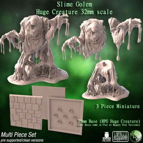 3d File Slime Golem・3d Printing Design To Download・cults