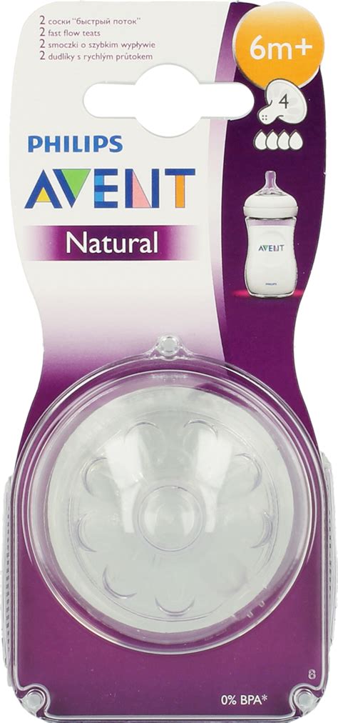 PHILIPS AVENT smoczek na butelkę o szybkim wypływie 6m 2 szt