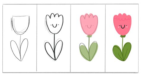 Learn How to Draw Adorable Spring Flowers: Step-by-Step Guide — Laura ...