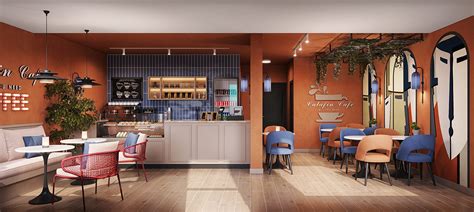 Calafin Cafe Interior Design Project on Behance